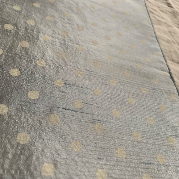 Light blue with white polka dots pocket square - Picture 2 of 3